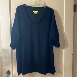 Nola V-neck Black Shirt